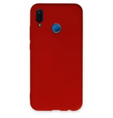 Huawei P20 Lite Kılıf Nano içi Kadife Silikon - Kırmızı