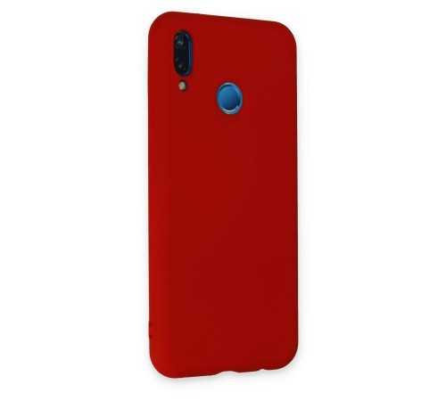 Huawei P20 Lite Kılıf Nano içi Kadife Silikon - Kırmızı Huawei P20 Lite Kılıf Nano içi Kadife Silikon - Kırmızı