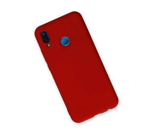 Huawei P20 Lite Kılıf Nano içi Kadife Silikon - Kırmızı Huawei P20 Lite Kılıf Nano içi Kadife Silikon - Kırmızı