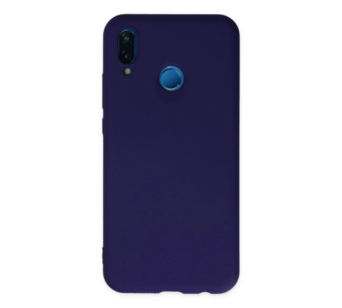 Huawei P20 Lite Kılıf Nano içi Kadife Silikon - Mor Huawei P20 Lite Kılıf Nano içi Kadife Silikon - Mor