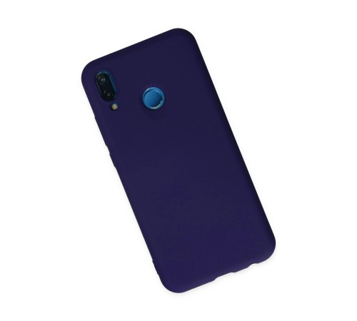 Huawei P20 Lite Kılıf Nano içi Kadife Silikon - Mor Huawei P20 Lite Kılıf Nano içi Kadife Silikon - Mor
