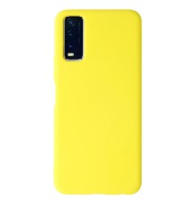 Vivo Y11S Kılıf Nano içi Kadife Silikon - Sarı