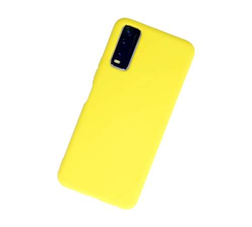 Vivo Y11S Kılıf Nano içi Kadife Silikon - Sarı Vivo Y11S Kılıf Nano içi Kadife Silikon - Sarı