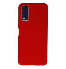 Vivo Y11S Kılıf Nano içi Kadife Silikon - Kırmızı