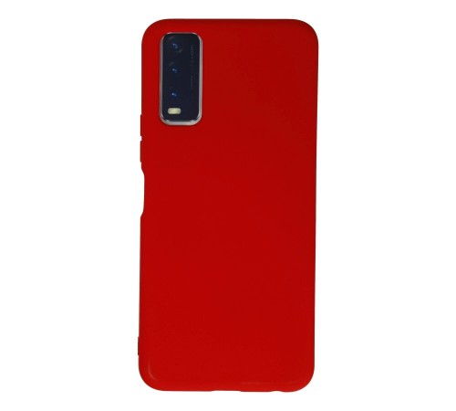 Vivo Y11S Kılıf Nano içi Kadife Silikon - Kırmızı Vivo Y11S Kılıf Nano içi Kadife Silikon - Kırmızı