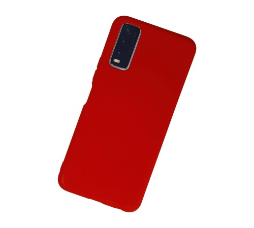 Vivo Y11S Kılıf Nano içi Kadife Silikon - Kırmızı Vivo Y11S Kılıf Nano içi Kadife Silikon - Kırmızı