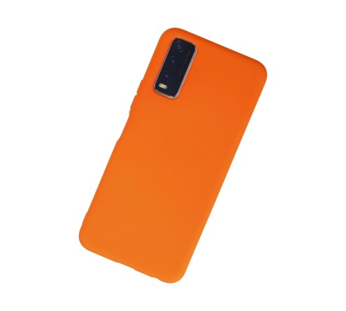 Vivo Y11S Kılıf Nano içi Kadife Silikon - Turuncu Vivo Y11S Kılıf Nano içi Kadife Silikon - Turuncu