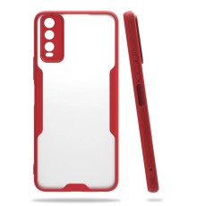 Vivo Y11S Kılıf Platin Silikon - Kırmızı