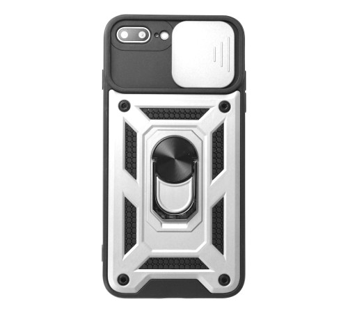 iPhone 7 Plus Kılıf Pars Lens Yüzüklü Silikon - Gümüş iPhone 7 Plus Kılıf Pars Lens Yüzüklü Silikon - Gümüş