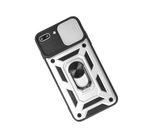 iPhone 7 Plus Kılıf Pars Lens Yüzüklü Silikon - Gümüş iPhone 7 Plus Kılıf Pars Lens Yüzüklü Silikon - Gümüş