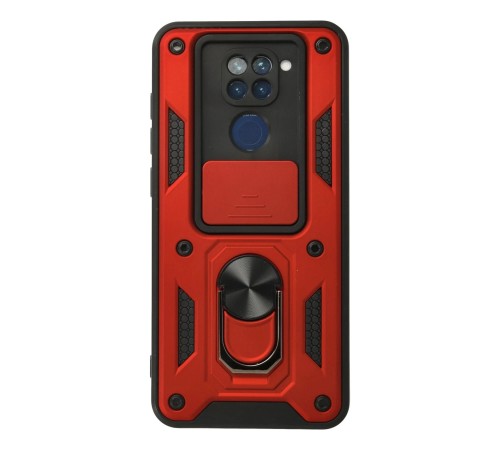 Xiaomi Redmi Note 9 Kılıf Pars Lens Yüzüklü Silikon - Kırmızı Xiaomi Redmi Note 9 Kılıf Pars Lens Yüzüklü Silikon - Kırmızı