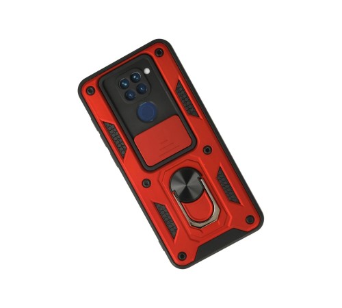 Xiaomi Redmi Note 9 Kılıf Pars Lens Yüzüklü Silikon - Kırmızı Xiaomi Redmi Note 9 Kılıf Pars Lens Yüzüklü Silikon - Kırmızı