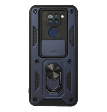 Xiaomi Redmi Note 9 Kılıf Pars Lens Yüzüklü Silikon - Lacivert
