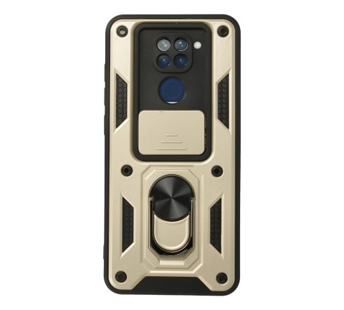 Xiaomi Redmi Note 9 Kılıf Pars Lens Yüzüklü Silikon - Gold Xiaomi Redmi Note 9 Kılıf Pars Lens Yüzüklü Silikon - Gold