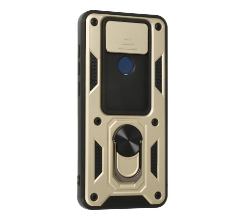 Xiaomi Redmi Note 9 Kılıf Pars Lens Yüzüklü Silikon - Gold Xiaomi Redmi Note 9 Kılıf Pars Lens Yüzüklü Silikon - Gold