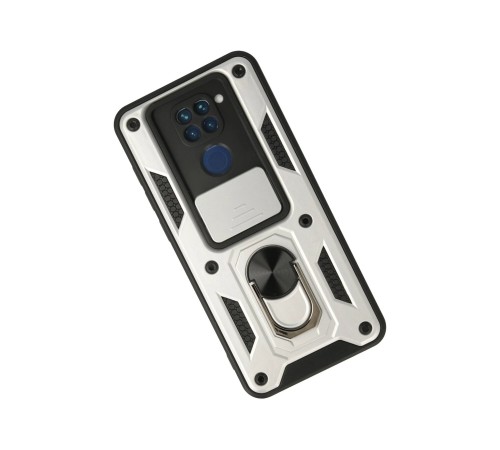 Xiaomi Redmi Note 9 Kılıf Pars Lens Yüzüklü Silikon - Gümüş Xiaomi Redmi Note 9 Kılıf Pars Lens Yüzüklü Silikon - Gümüş