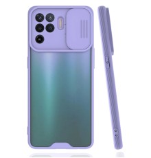 Oppo Reno 5 Lite Kılıf Platin Kamera Koruma Silikon - Lila