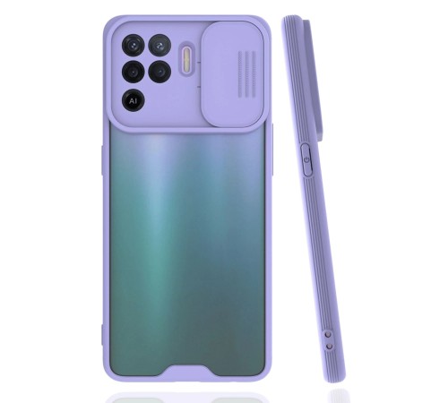 Oppo Reno 5 Lite Kılıf Platin Kamera Koruma Silikon - Lila Oppo Reno 5 Lite Kılıf Platin Kamera Koruma Silikon - Lila