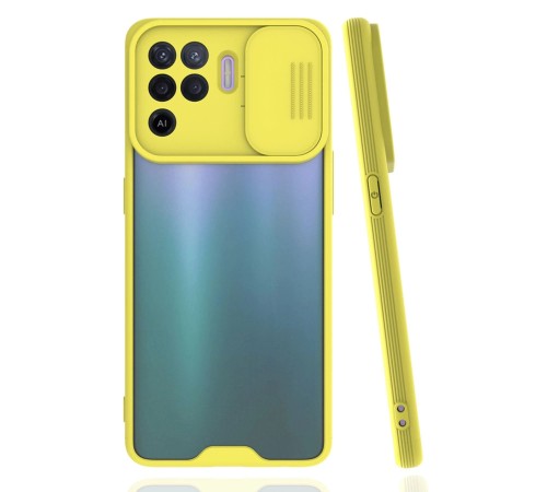 Oppo Reno 5 Lite Kılıf Platin Kamera Koruma Silikon - Sarı Oppo Reno 5 Lite Kılıf Platin Kamera Koruma Silikon - Sarı