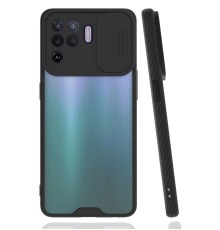 Oppo Reno 5 Lite Kılıf Platin Kamera Koruma Silikon - Siyah