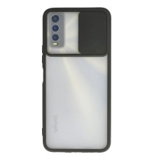 Vivo Y11S Kılıf Palm Buzlu Kamera Sürgülü Silikon - Siyah