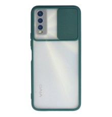 Vivo Y11S Kılıf Palm Buzlu Kamera Sürgülü Silikon - Yeşil