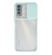 Vivo Y11S Kılıf Palm Buzlu Kamera Sürgülü Silikon - Turkuaz