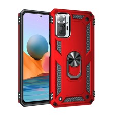 Xiaomi Redmi Note 10 Pro Kılıf Sofya Yüzüklü Silikon Kapak - Kırmızı