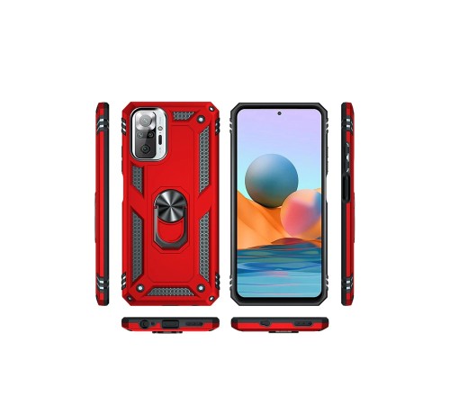 Xiaomi Redmi Note 10 Pro Kılıf Sofya Yüzüklü Silikon Kapak - Kırmızı Xiaomi Redmi Note 10 Pro Kılıf Sofya Yüzüklü Silikon Kapak - Kırmızı