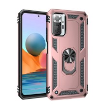 Xiaomi Redmi Note 10 Pro Kılıf Sofya Yüzüklü Silikon Kapak - Rose