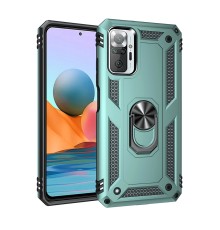 Xiaomi Redmi Note 10 Pro Kılıf Sofya Yüzüklü Silikon Kapak - Yeşil