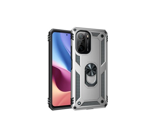 Xiaomi Poco F3 Kılıf Sofya Yüzüklü Silikon Kapak - Gümüş Xiaomi Poco F3 Kılıf Sofya Yüzüklü Silikon Kapak - Gümüş