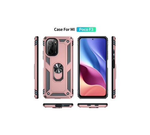 Xiaomi Poco F3 Kılıf Sofya Yüzüklü Silikon Kapak - Rose Xiaomi Poco F3 Kılıf Sofya Yüzüklü Silikon Kapak - Rose