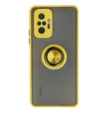 Xiaomi Redmi Note 10 Pro Kılıf Montreal Yüzüklü Silikon Kapak - Sarı