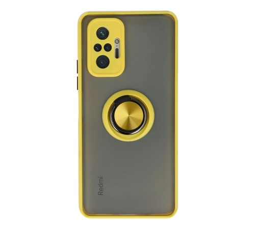 Xiaomi Redmi Note 10 Pro Kılıf Montreal Yüzüklü Silikon Kapak - Sarı Xiaomi Redmi Note 10 Pro Kılıf Montreal Yüzüklü Silikon Kapak - Sarı