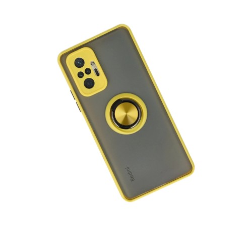 Xiaomi Redmi Note 10 Pro Kılıf Montreal Yüzüklü Silikon Kapak - Sarı Xiaomi Redmi Note 10 Pro Kılıf Montreal Yüzüklü Silikon Kapak - Sarı