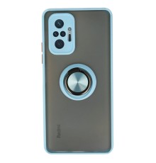 Xiaomi Redmi Note 10 Pro Kılıf Montreal Yüzüklü Silikon Kapak - Buz Mavi