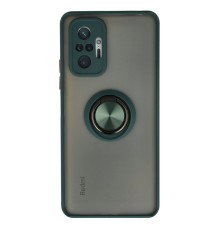 Xiaomi Redmi Note 10 Pro Kılıf Montreal Yüzüklü Silikon Kapak - Yeşil