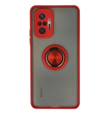 Xiaomi Redmi Note 10 Pro Kılıf Montreal Yüzüklü Silikon Kapak - Kırmızı