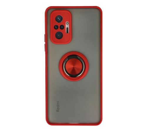 Xiaomi Redmi Note 10 Pro Kılıf Montreal Yüzüklü Silikon Kapak - Kırmızı Xiaomi Redmi Note 10 Pro Kılıf Montreal Yüzüklü Silikon Kapak - Kırmızı