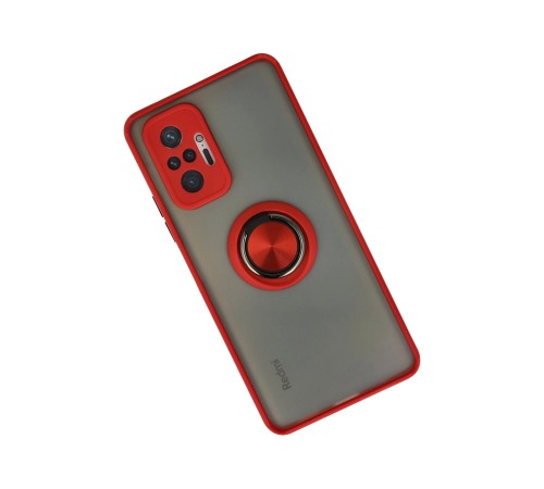 Xiaomi Redmi Note 10 Pro Kılıf Montreal Yüzüklü Silikon Kapak - Kırmızı Xiaomi Redmi Note 10 Pro Kılıf Montreal Yüzüklü Silikon Kapak - Kırmızı