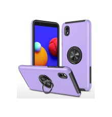 Samsung Galaxy A01 Core Kılıf Elit Yüzüklü Kapak - Mor