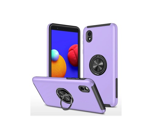 Samsung Galaxy A01 Core Kılıf Elit Yüzüklü Kapak - Mor Samsung Galaxy A01 Core Kılıf Elit Yüzüklü Kapak - Mor