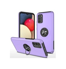Samsung Galaxy A02S Kılıf Elit Yüzüklü Kapak - Mor