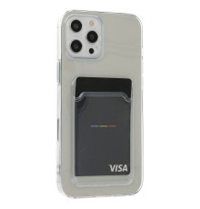 iPhone 12 Pro Max Kılıf Kart Şeffaf Silikon - Şeffaf