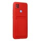 Xiaomi Redmi 9C Kılıf Kelvin Kartvizitli Silikon - Kırmızı