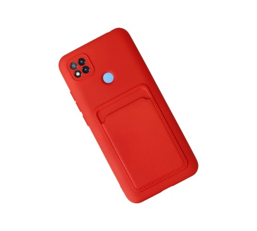 Xiaomi Redmi 9C Kılıf Kelvin Kartvizitli Silikon - Kırmızı Xiaomi Redmi 9C Kılıf Kelvin Kartvizitli Silikon - Kırmızı