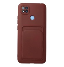 Xiaomi Redmi 9C Kılıf Kelvin Kartvizitli Silikon - Bordo