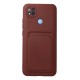 Xiaomi Redmi 9C Kılıf Kelvin Kartvizitli Silikon - Bordo