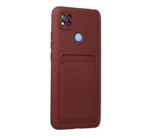 Xiaomi Redmi 9C Kılıf Kelvin Kartvizitli Silikon - Bordo Xiaomi Redmi 9C Kılıf Kelvin Kartvizitli Silikon - Bordo